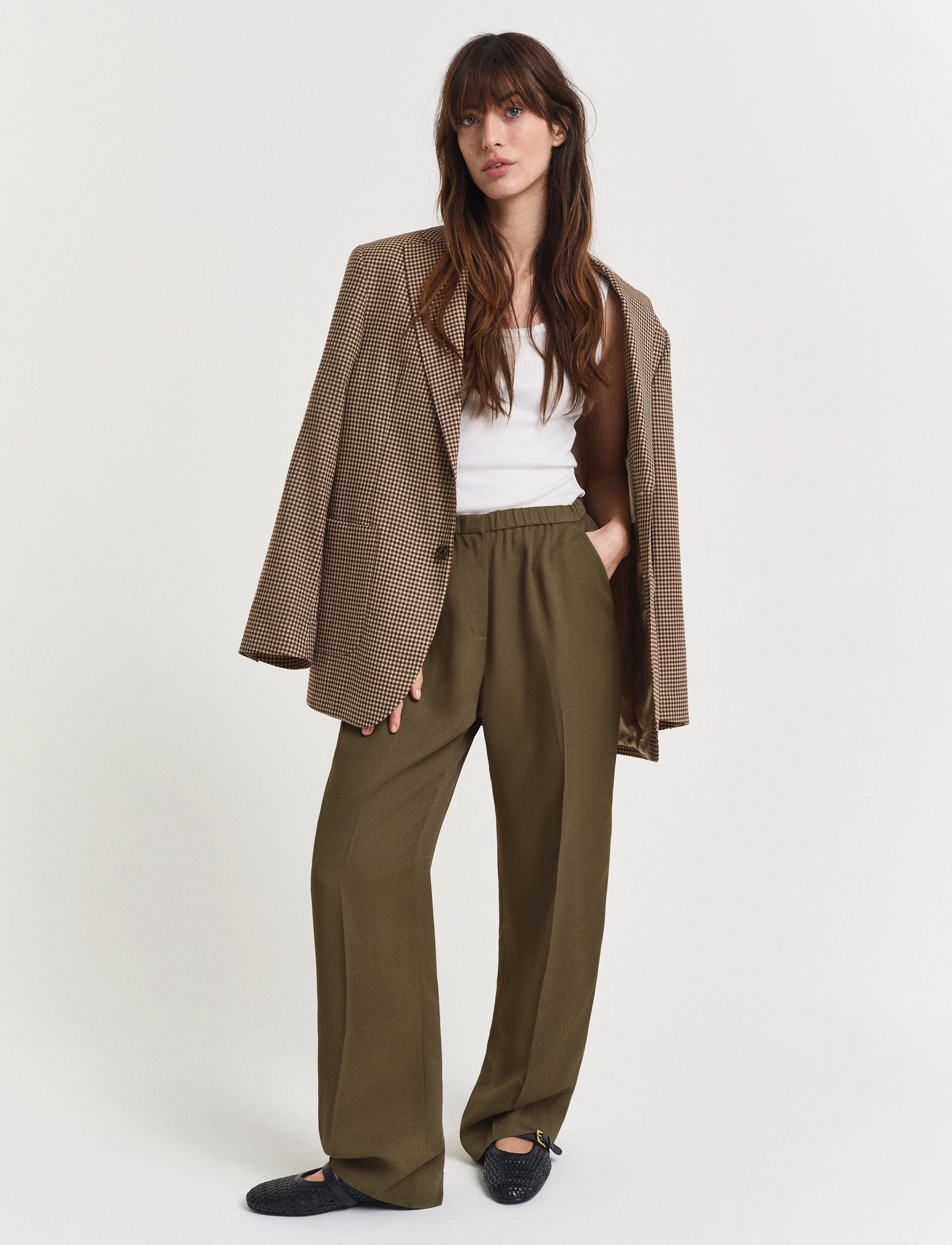 Gant - FLUID PANTS - festtøj til outletpriser - moss green - 4