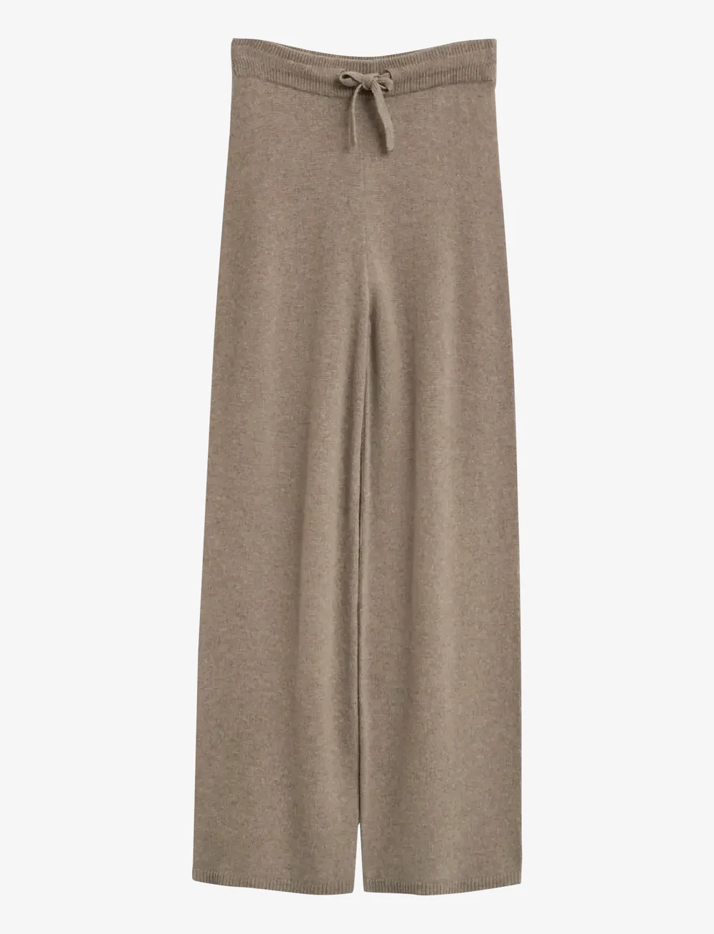 GANT - WOOL KNITTED PANTS - laia säärega püksid - taupe beige - 1