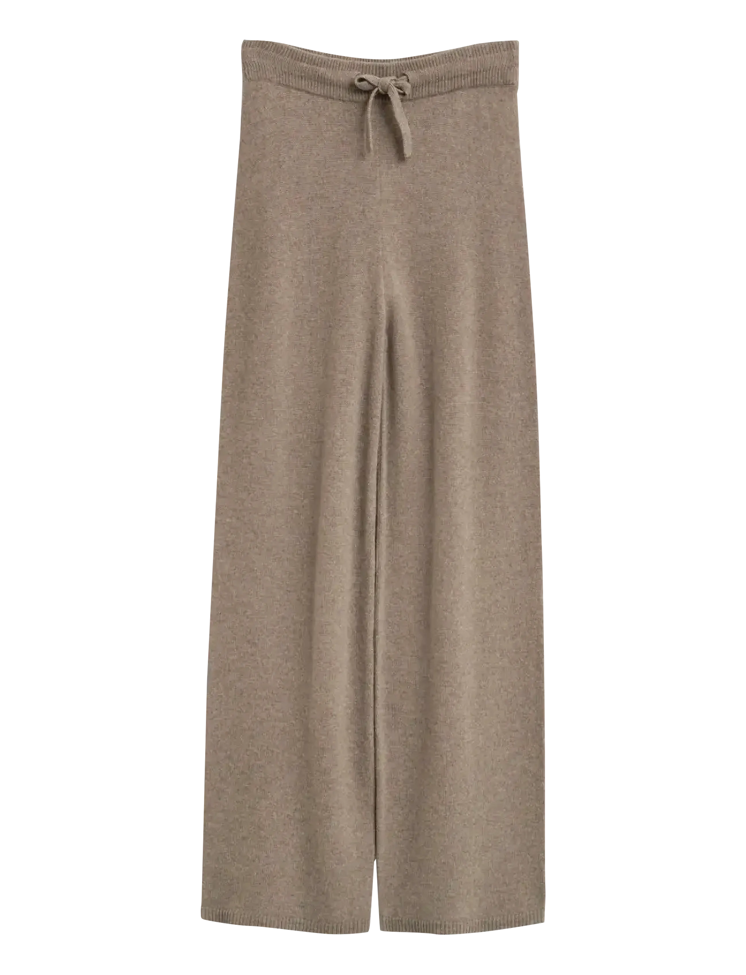 Gant - WOOL KNITTED PANTS - hosen mit weitem bein - taupe beige - 1