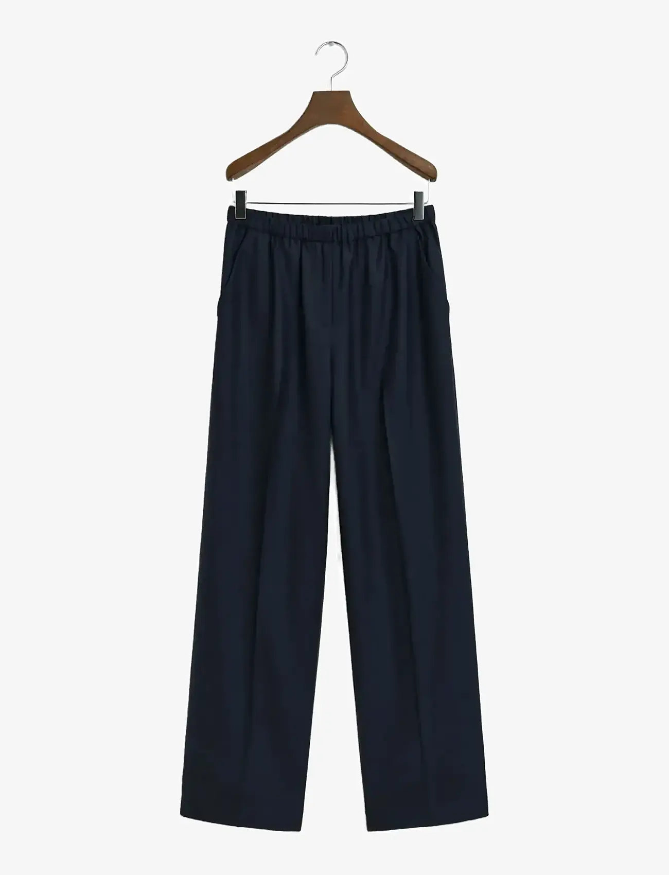 GANT - WOOL BLEND PULL ON PANTS - bukser med lige ben - evening blue - 1