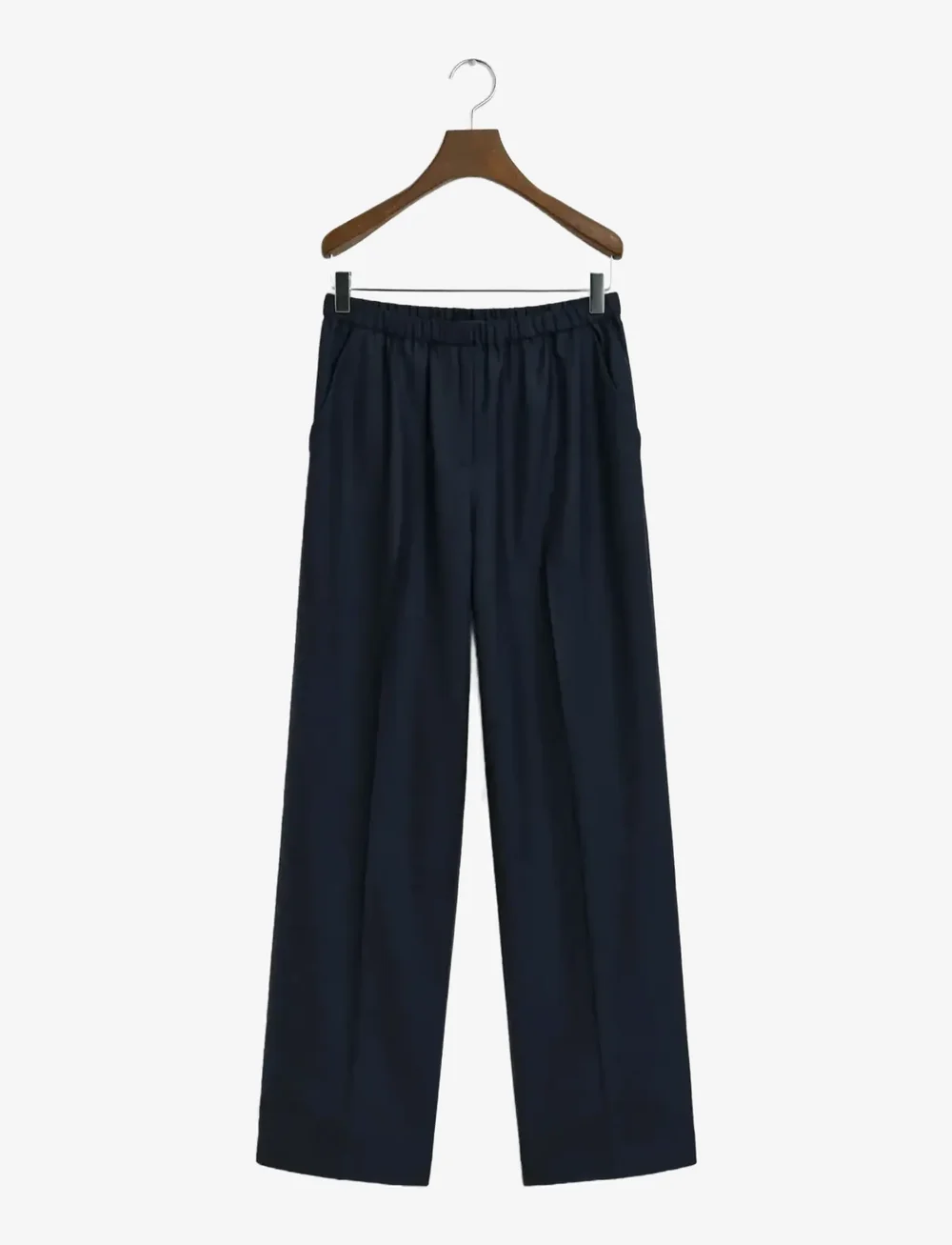GANT - WOOL BLEND PULL ON PANTS - straight leg trousers - evening blue - 1