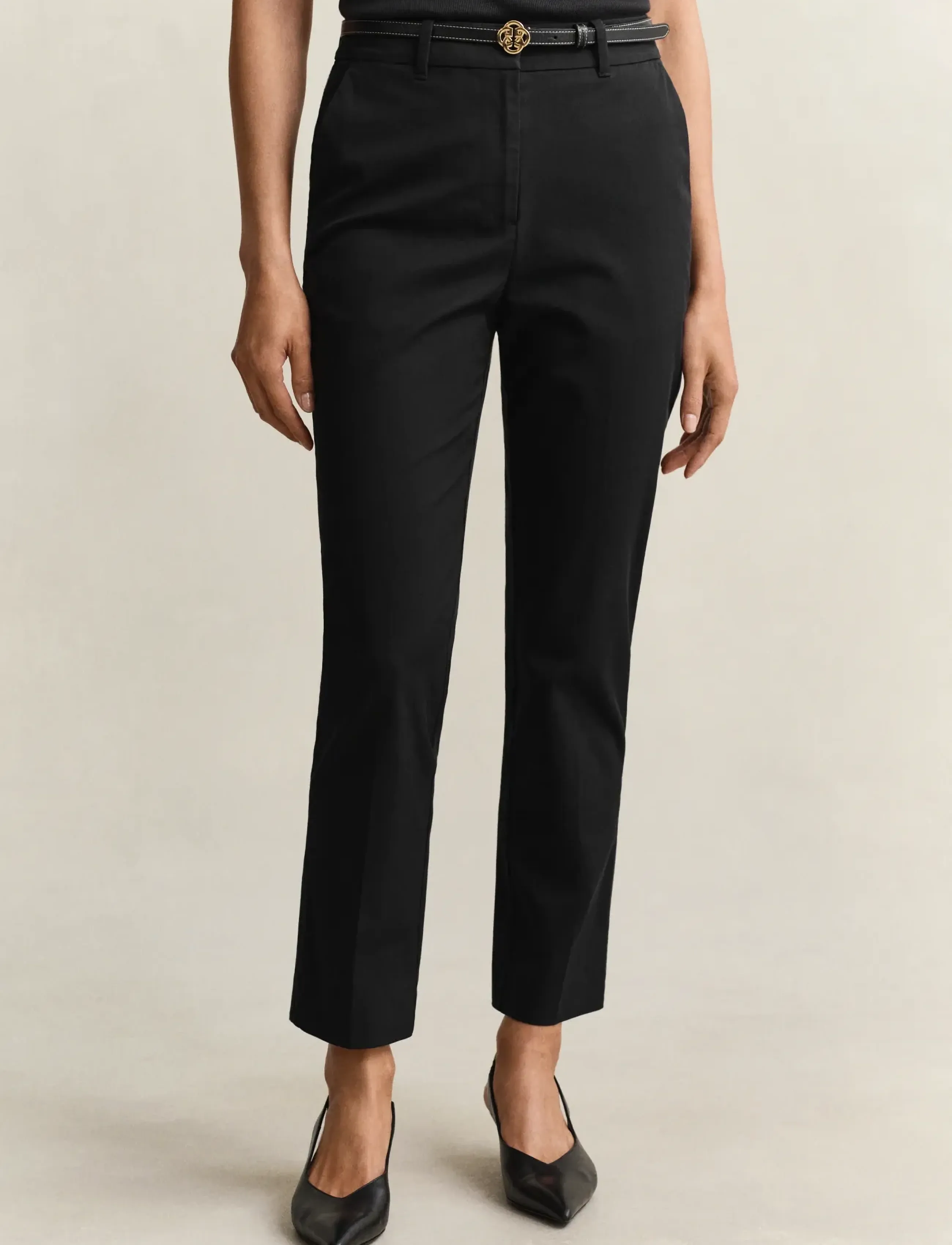 Gant - Slim Slacks - kitsalõikelised püksid - black - 3