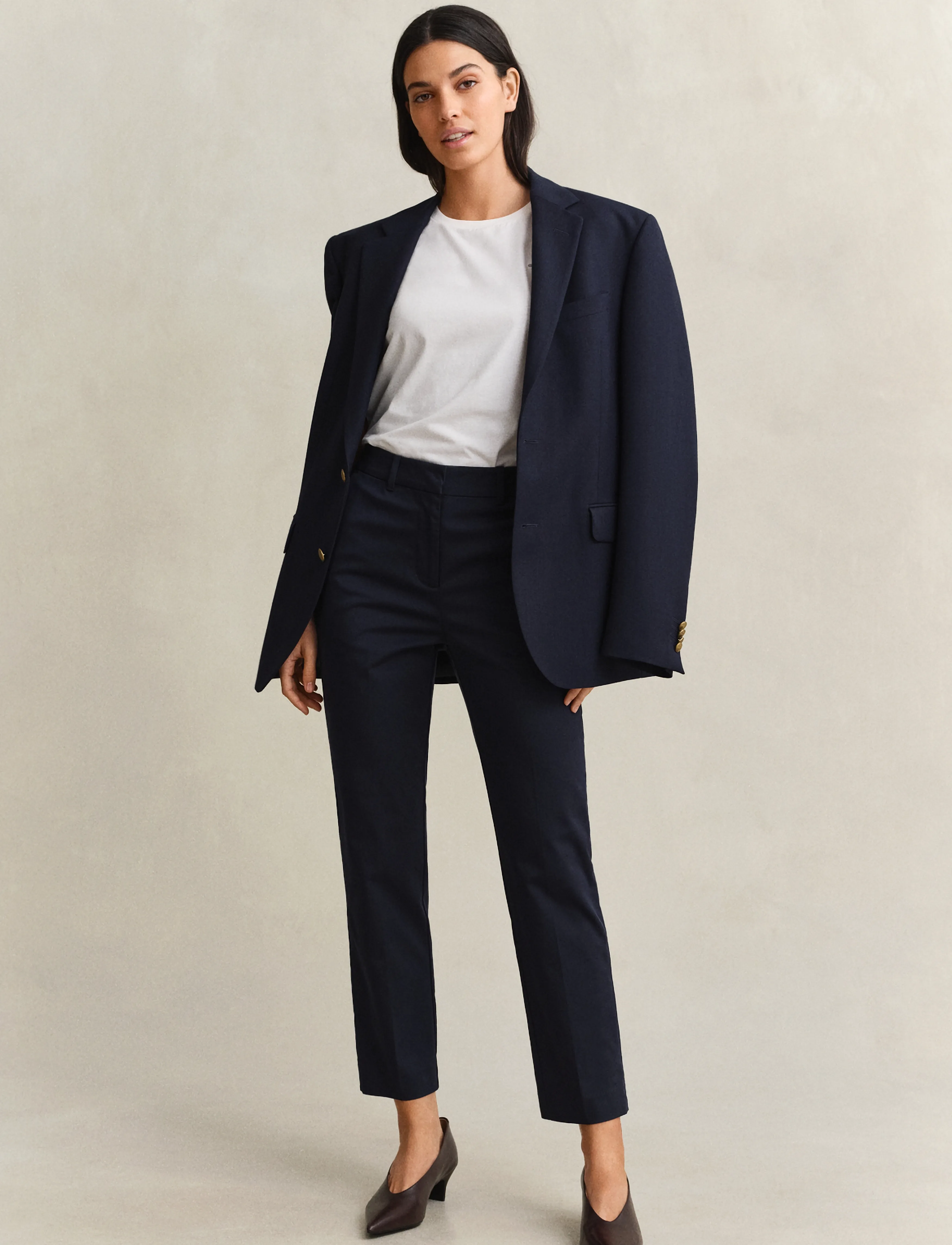 Gant kostymbyxor i slim fit dam – bild 7