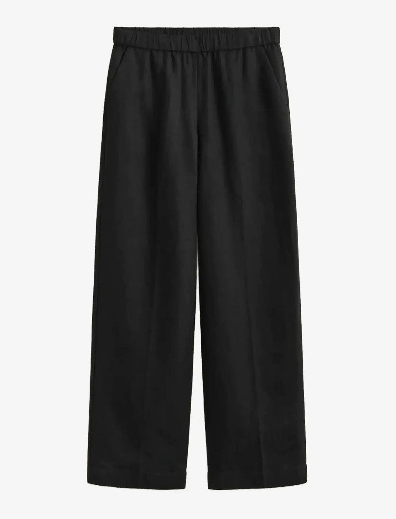 GANT - LINEN BLEND PULL ON PANTS - linased püksid - black - 1