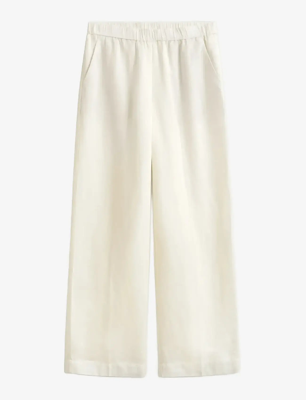 Gant - LINEN BLEND PULL ON PANTS - linased püksid - eggshell - 1
