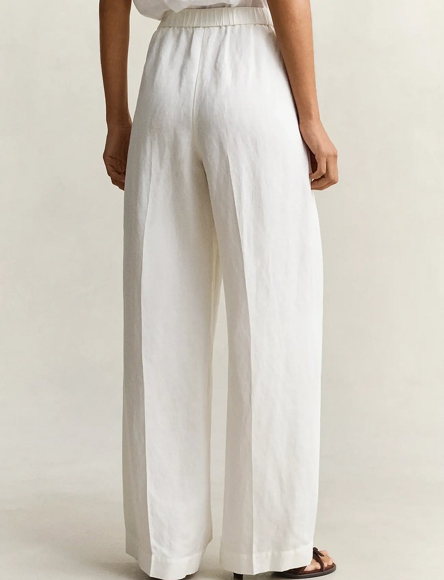 Gant - LINEN BLEND PULL ON PANTS - leinenhosen - eggshell - 2
