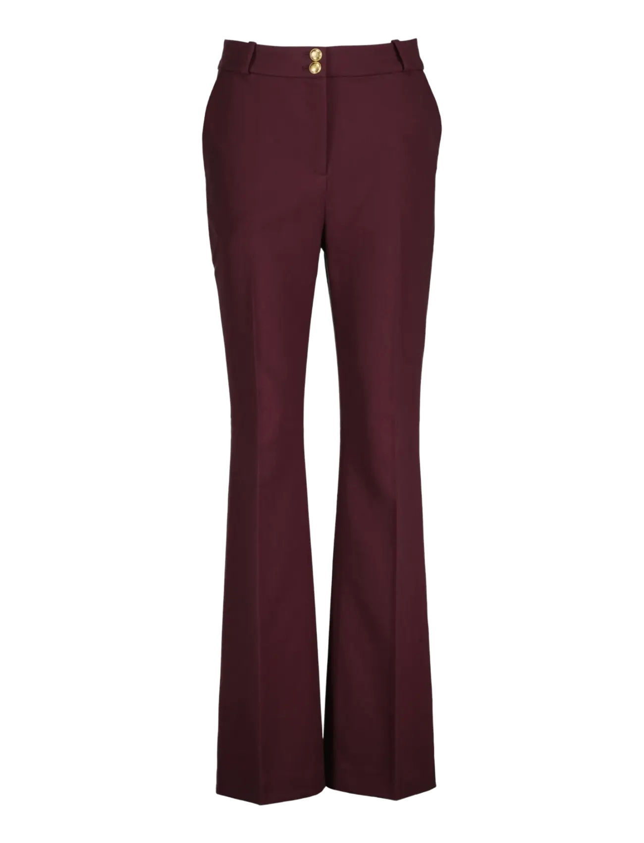 Gant SLIM FLARE NAUTICAL PANTS - Hosen - DARKENED WINE / burgundy