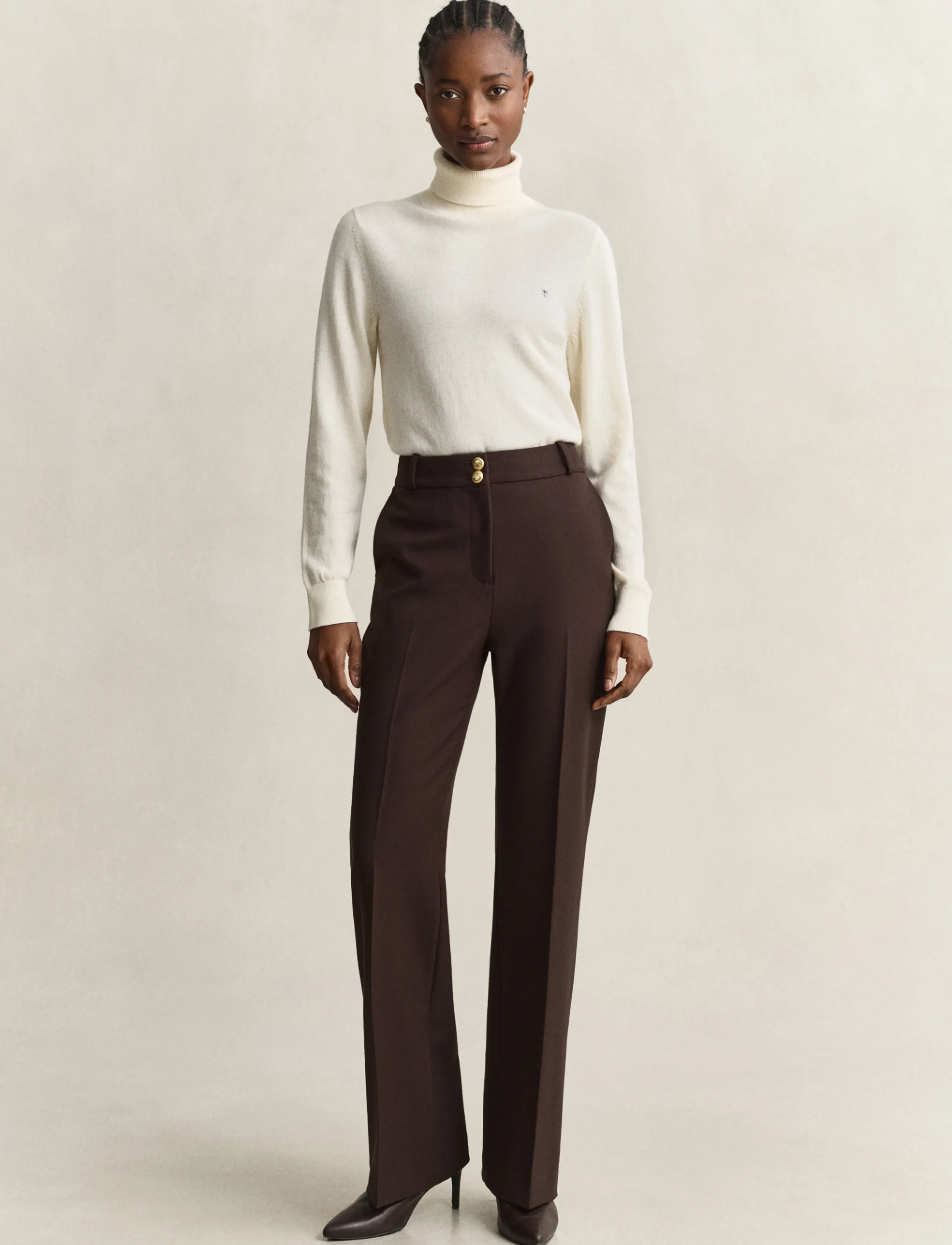 Gant - SLIM FLARE NAUTICAL PANTS - flare bukser - deep brown - 1