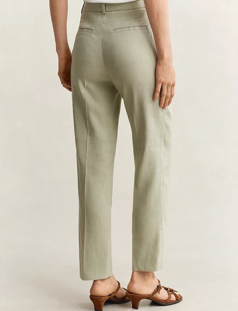 GANT - TAILORED LINEN STRETCH PANTS - kostymbyxor - country beige - 2