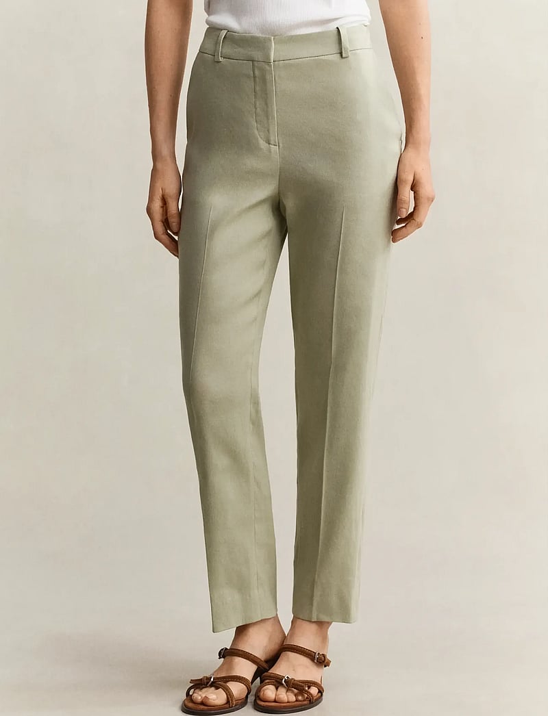 GANT - TAILORED LINEN STRETCH PANTS - kostymbyxor - country beige - 3