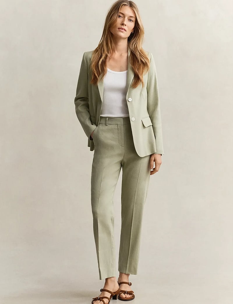 GANT - TAILORED LINEN STRETCH PANTS - kostymbyxor - country beige - 4