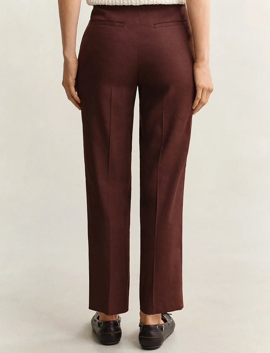 Gant - TAILORED LINEN STRETCH PANTS - tailored trousers - fresh soil - 2