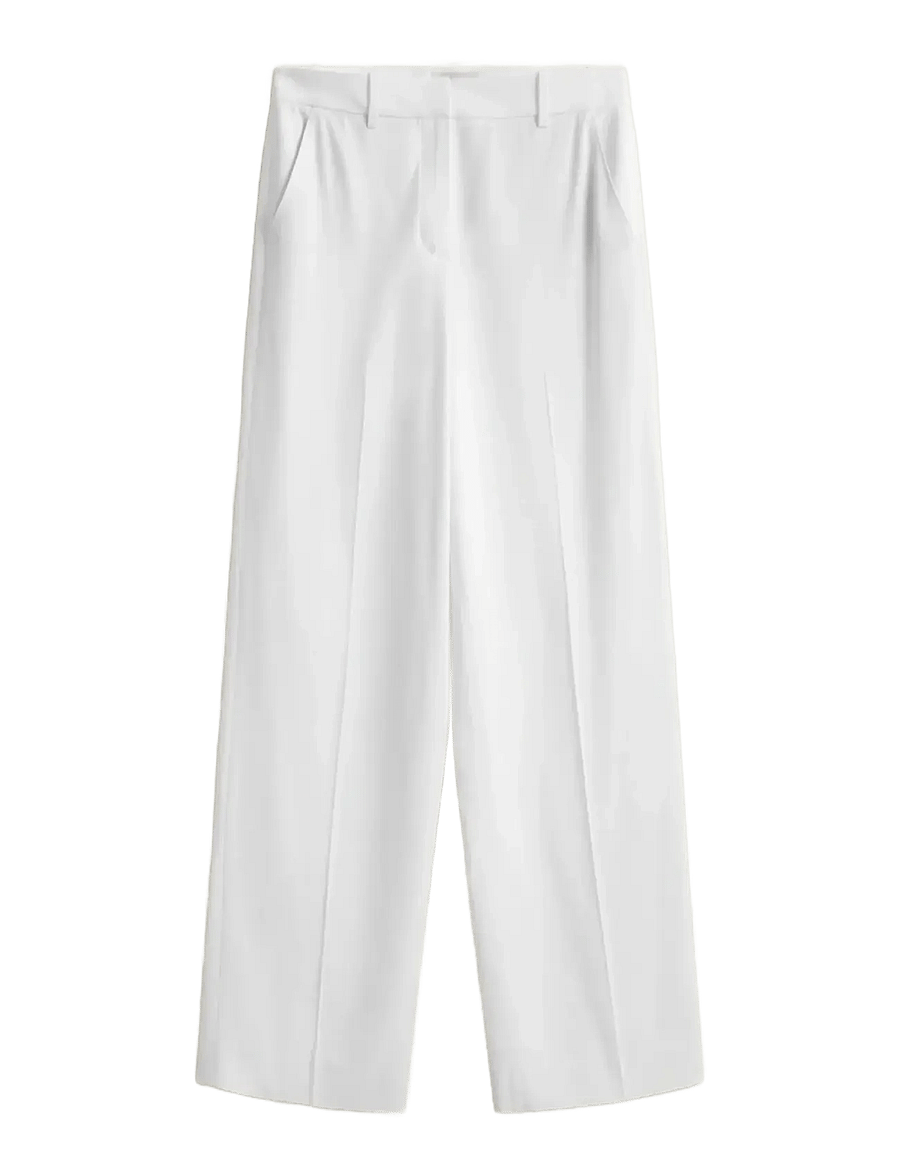 Gant - TAILORED FLUID CREPE PANTS - tailored trousers - white - 1
