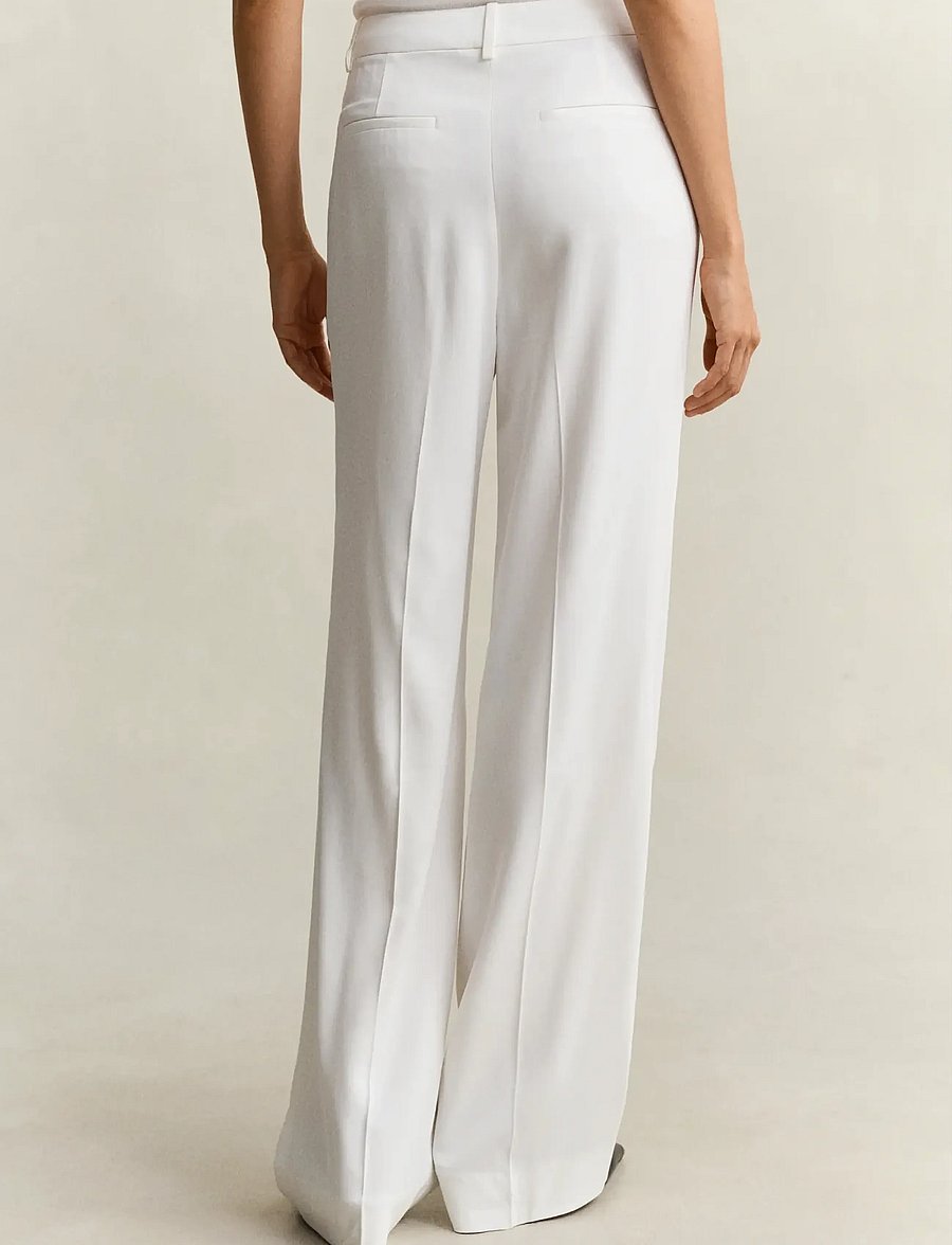 Gant - TAILORED FLUID CREPE PANTS - tailored trousers - white - 2