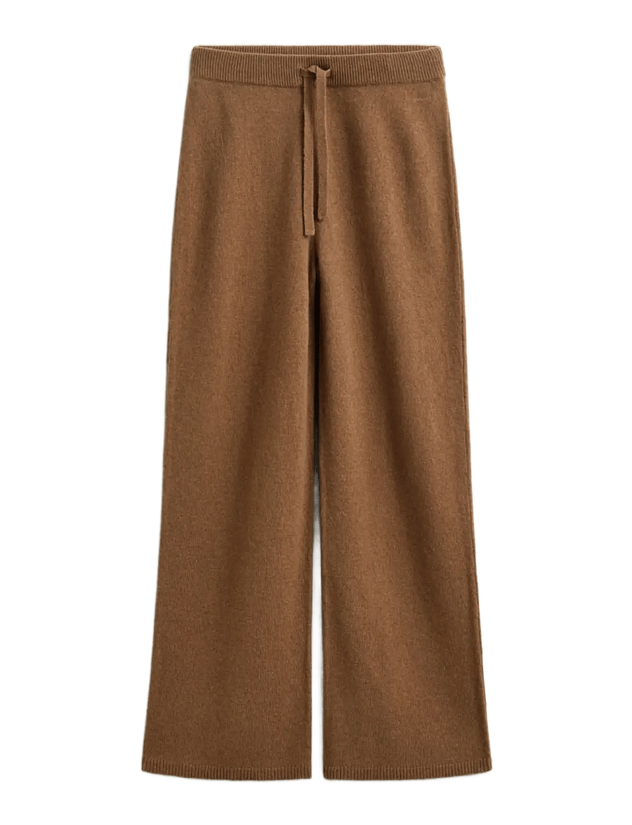 Gant - WOOL CASHMERE KNIT PANTS - hose mit geradem bein - warm khaki - 0