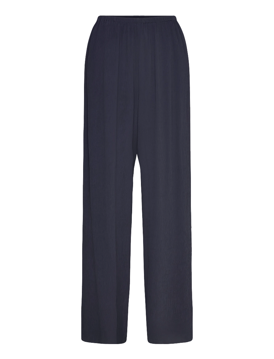 Gant - FLUID CRINKLE PULL ON PANTS - sirge säärega püksid - evening blue - 0