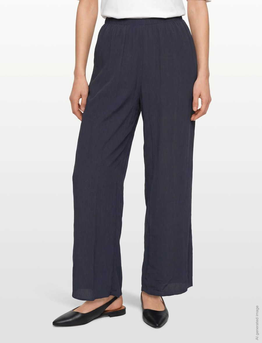 Gant - FLUID CRINKLE PULL ON PANTS - sirged püksid - evening blue - 3