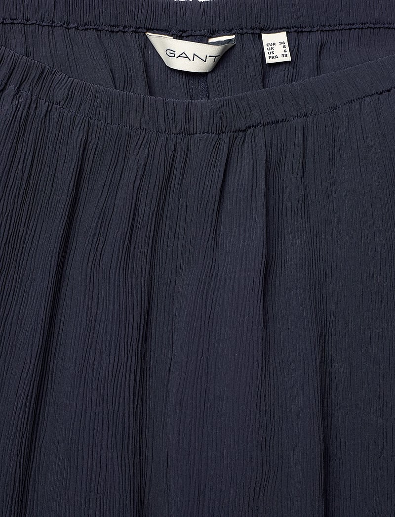 GANT - FLUID CRINKLE PULL ON PANTS - broeken met rechte pijp - evening blue - 3
