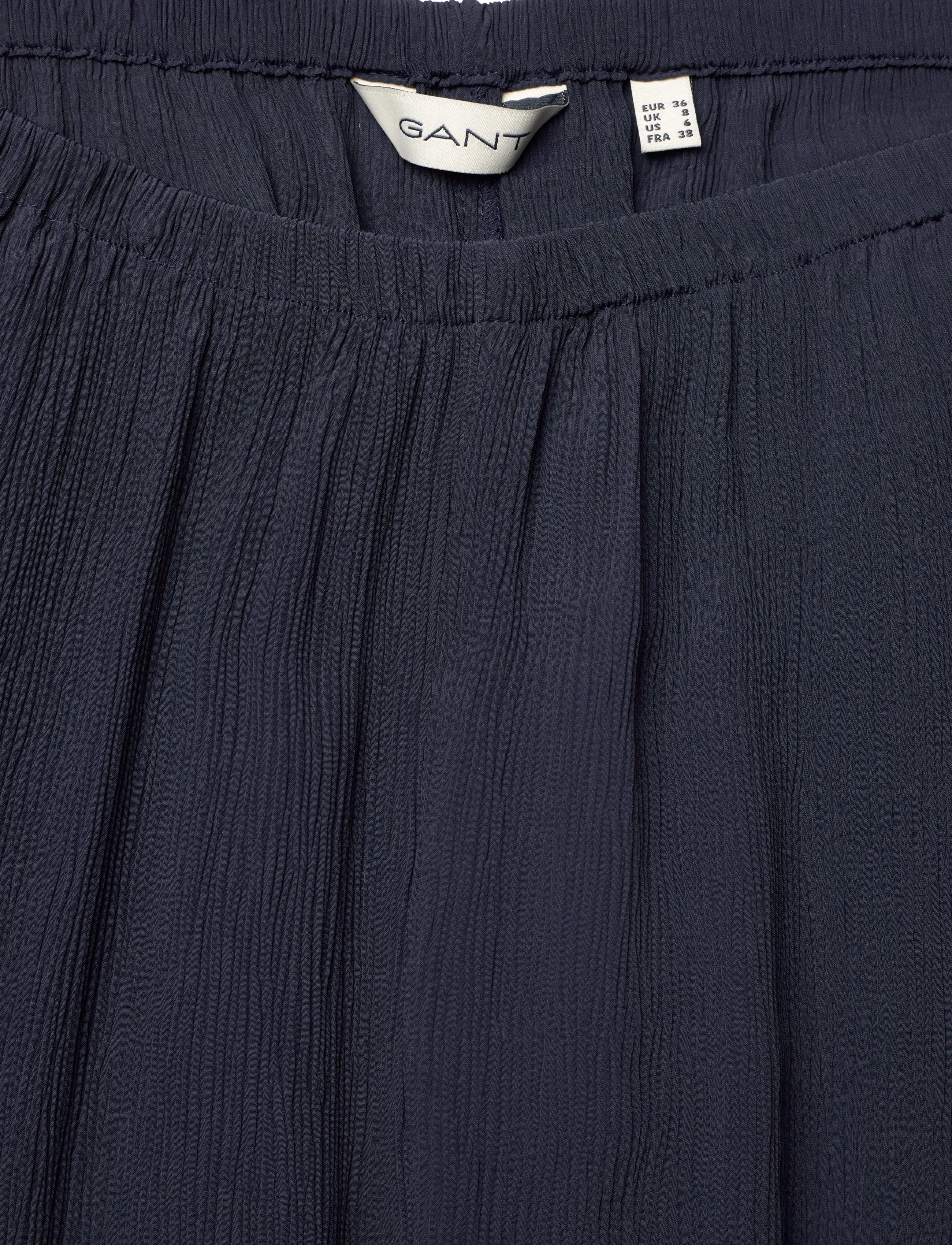 Gant - FLUID CRINKLE PULL ON PANTS - sirge säärega püksid - evening blue - 3