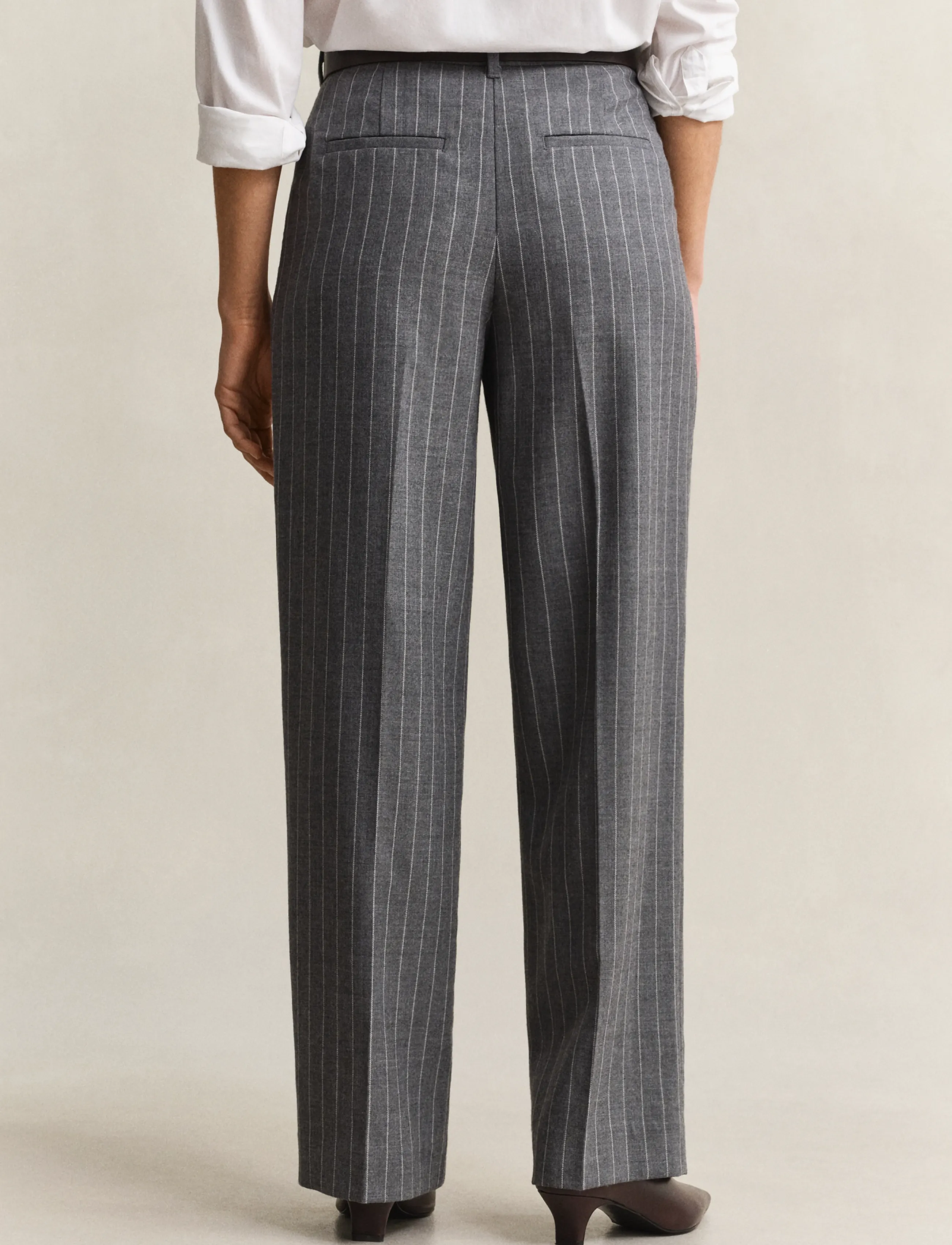 Gant Tailored Pinstripe Wool Pants kostymbyxor dam – bild 2