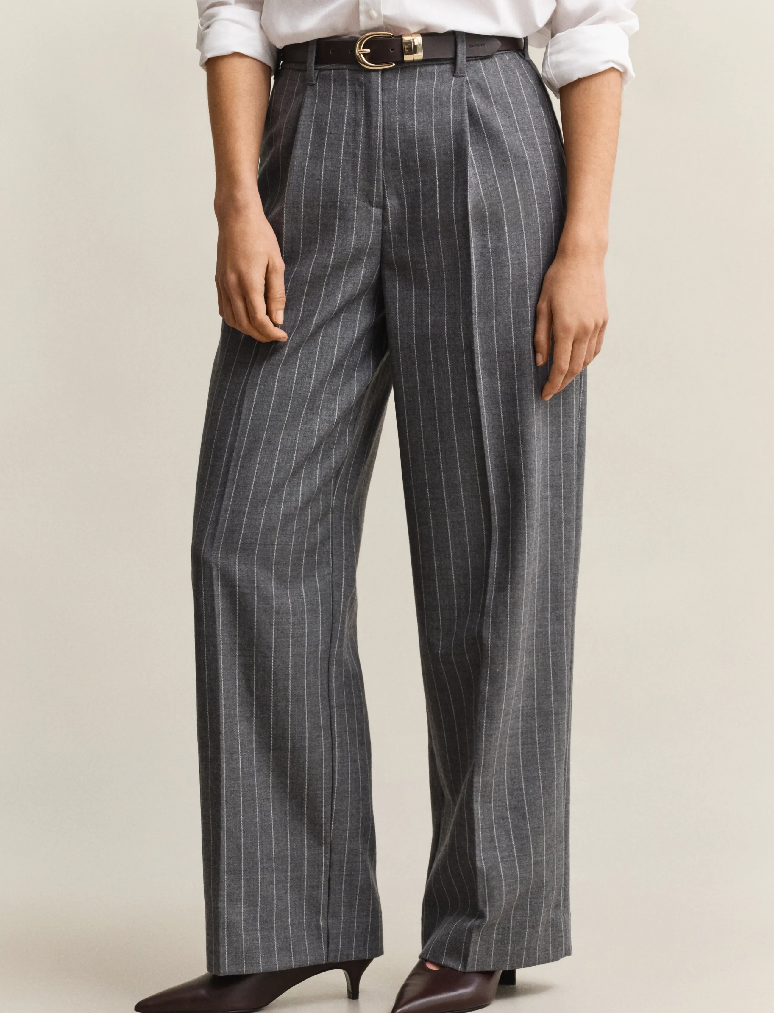 Gant Tailored Pinstripe Wool Pants kostymbyxor dam – bild 3