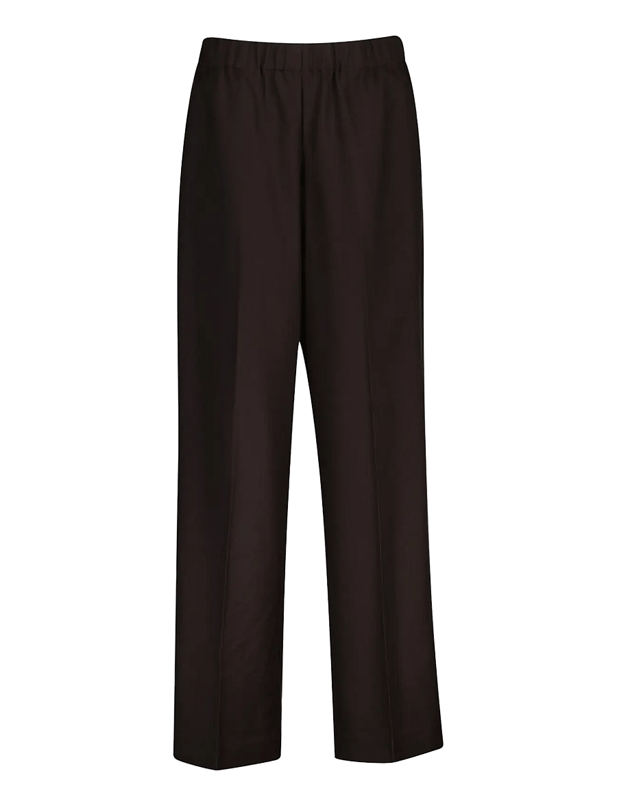 Gant - WOOL BLEND PULL ON PANTS - hose mit geradem bein - deep brown - 0