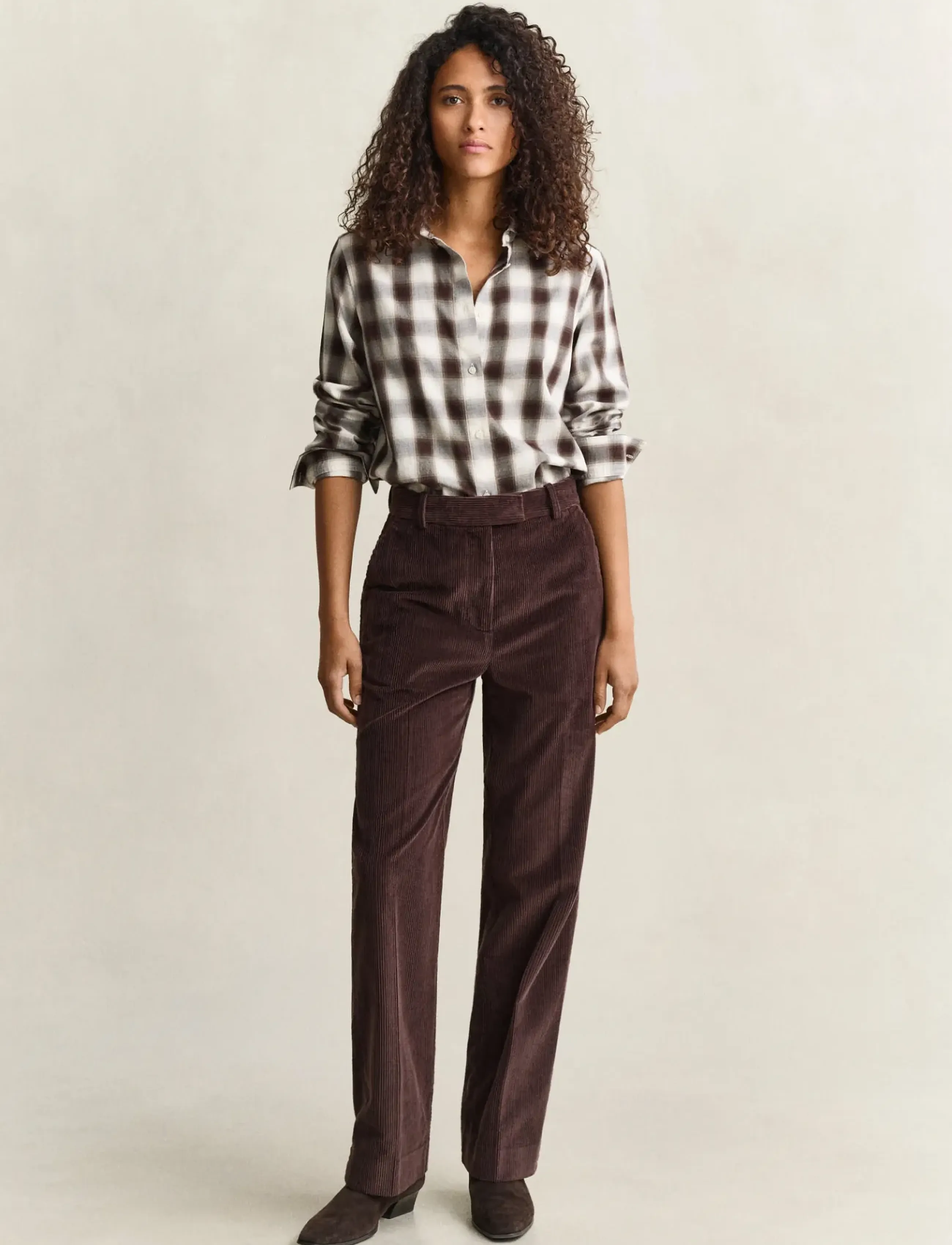 Gant - TAILORED CORDUROY PANTS - corduroy pants - deep brown - 1