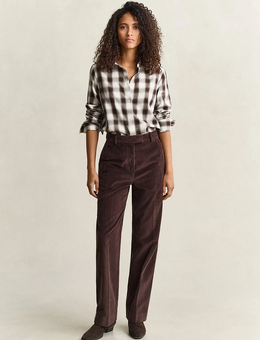 Gant - TAILORED CORDUROY PANTS - velvetpüksid - deep brown - 1