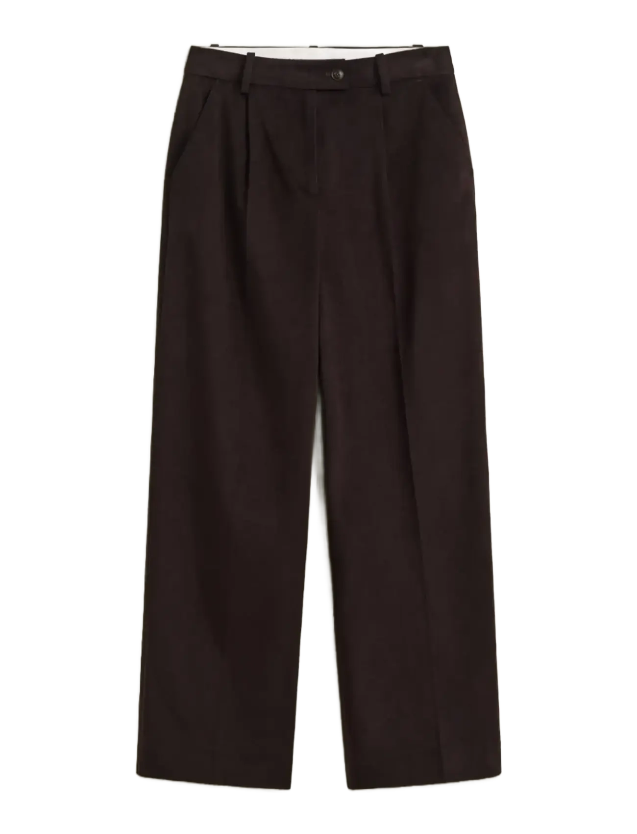 Gant TAILORED TWILL VELVET PANTS - Trousers - DEEP BROWN / brown