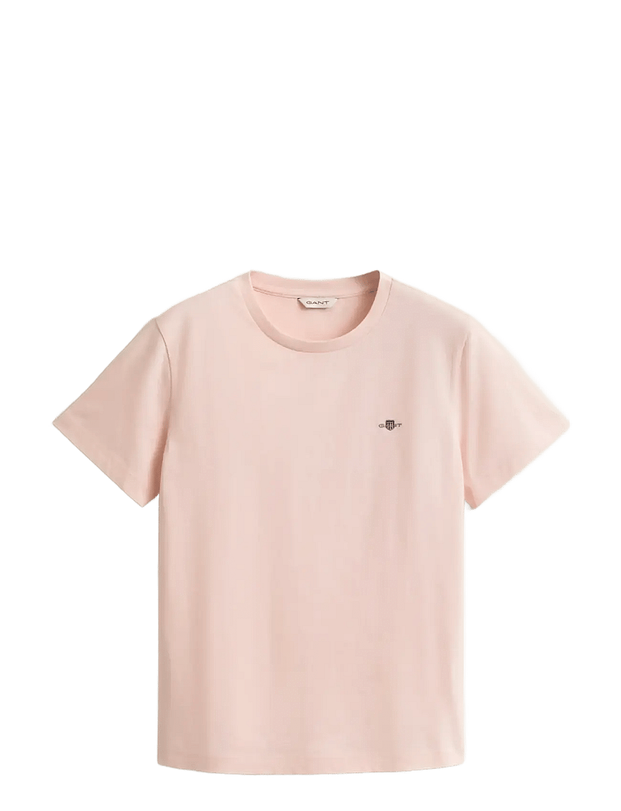 Gant - REG SHIELD SS T-SHIRT - t-shirts - apricot pink - 1