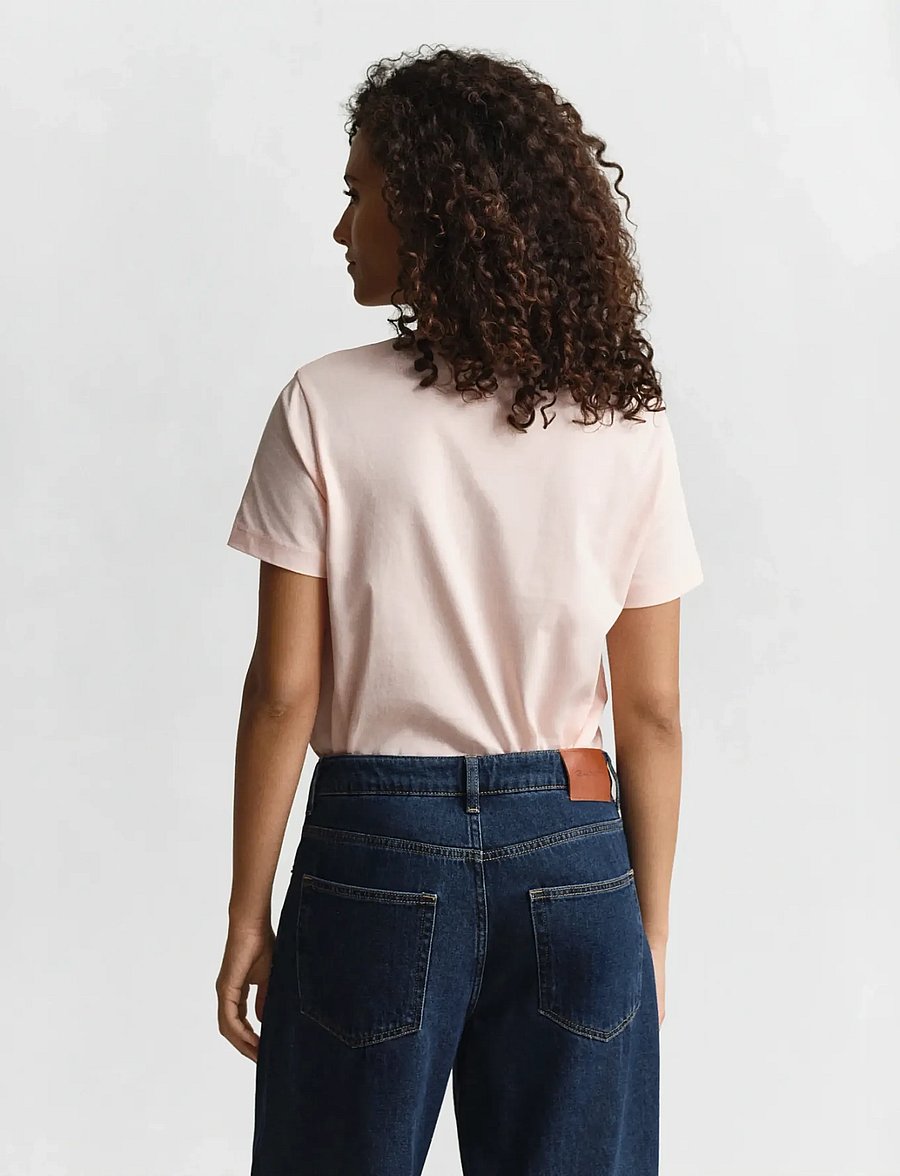 Gant - REG SHIELD SS T-SHIRT - t-shirts - apricot pink - 2