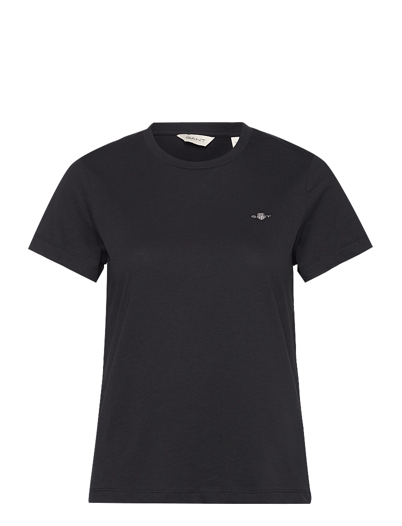 GANT - REG SHIELD SS T-SHIRT - t-shirts - black - 1