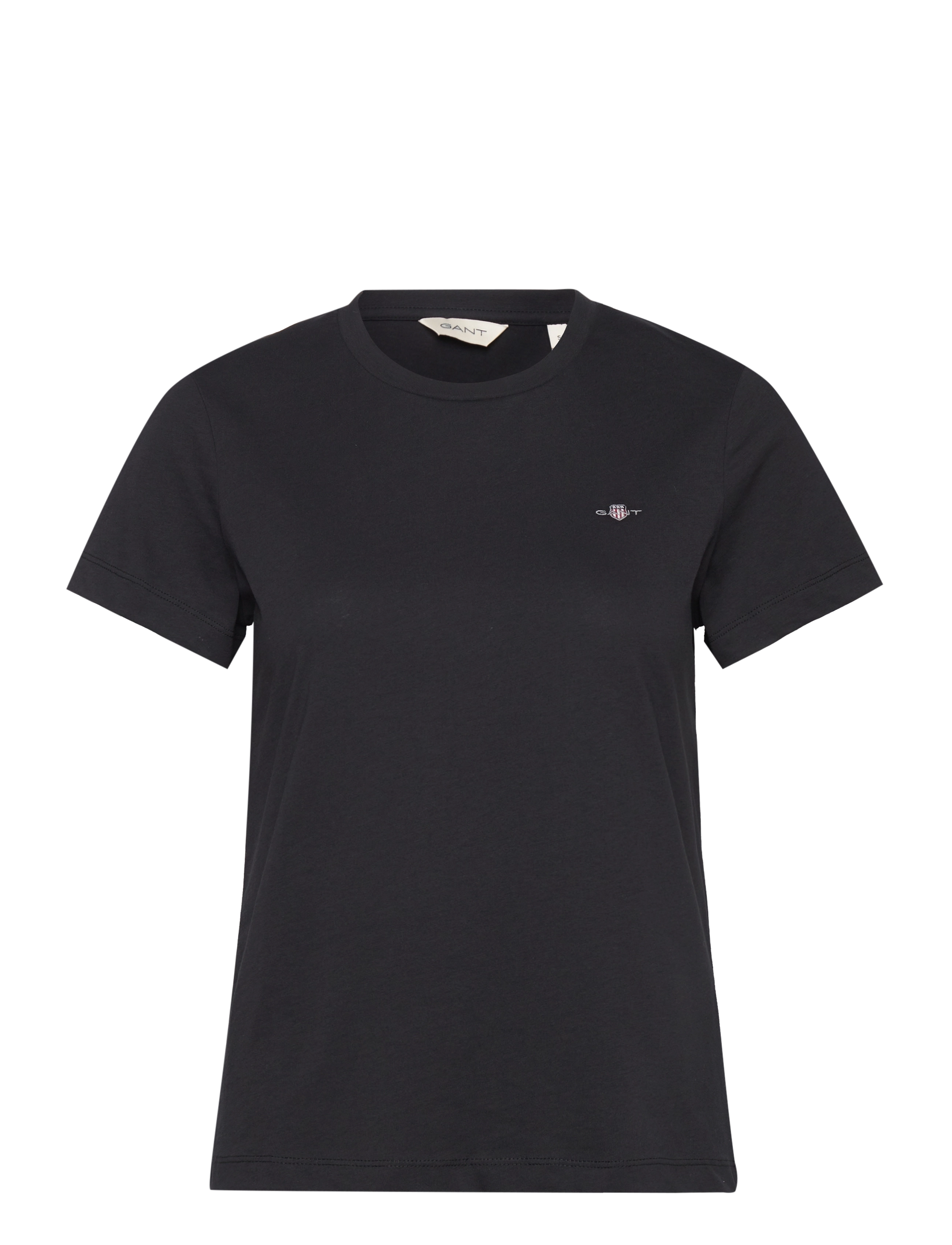 Gant REG SHIELD SS T-SHIRT - Apģērbi - BLACK / black