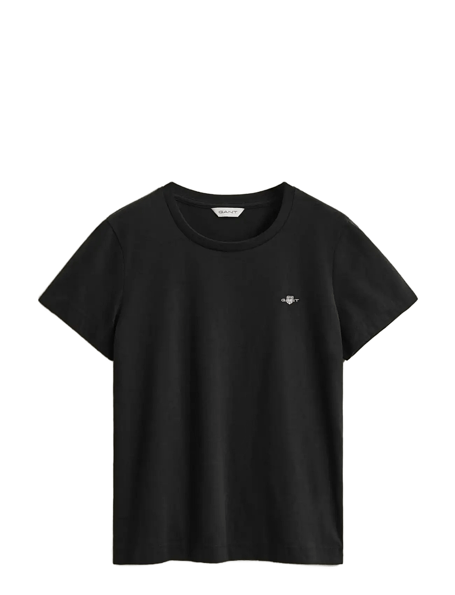 Gant - REG SHIELD SS T-SHIRT - t-shirts - black - 0