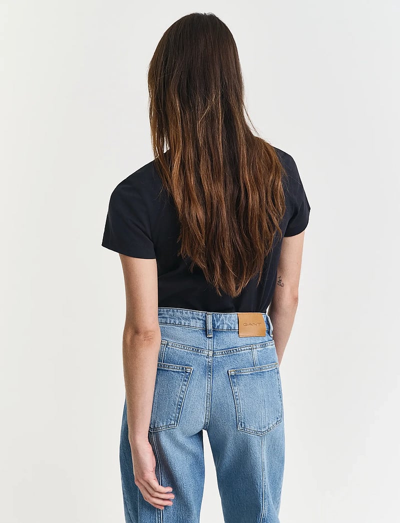 GANT - REG SHIELD SS T-SHIRT - t-shirts - black - 3