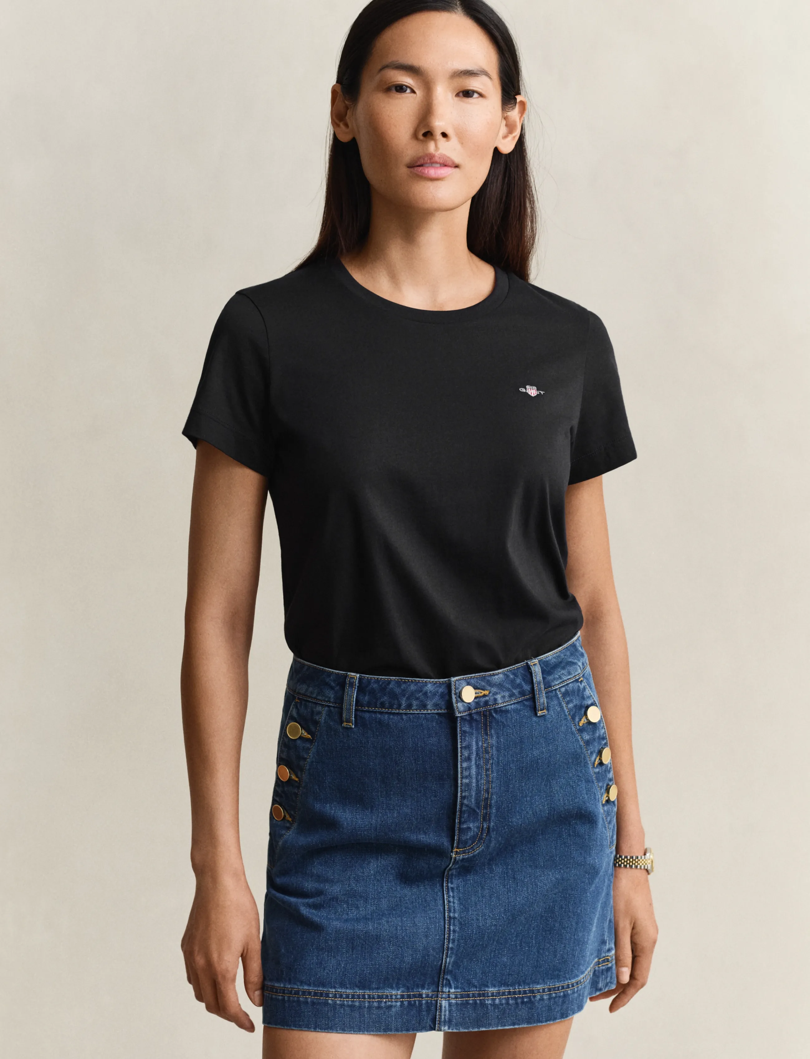 Gant - REG SHIELD SS T-SHIRT - t-shirts - black - 2
