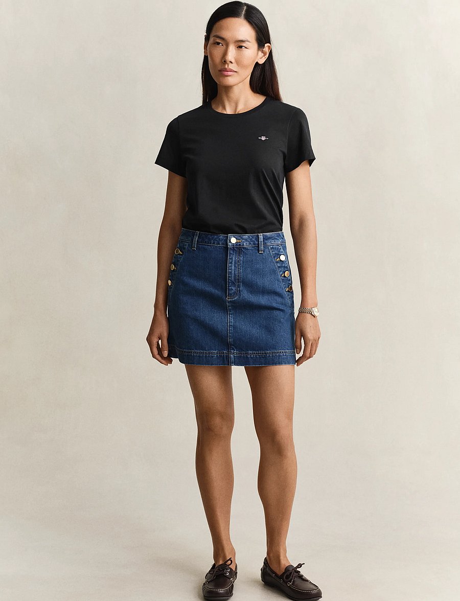 Gant - REG SHIELD SS T-SHIRT - t-shirts - black - 5