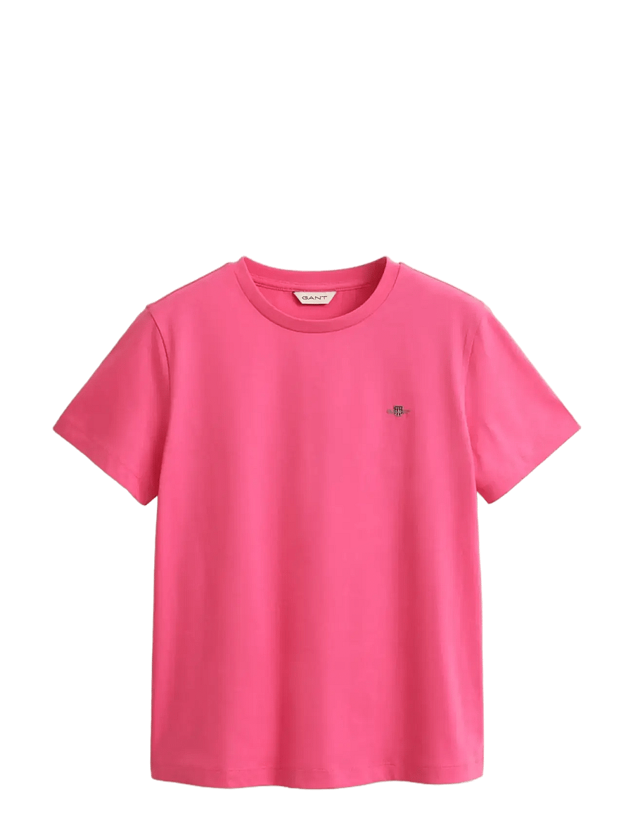 Gant - REG SHIELD SS T-SHIRT - t-särgid - bright fuschia - 1