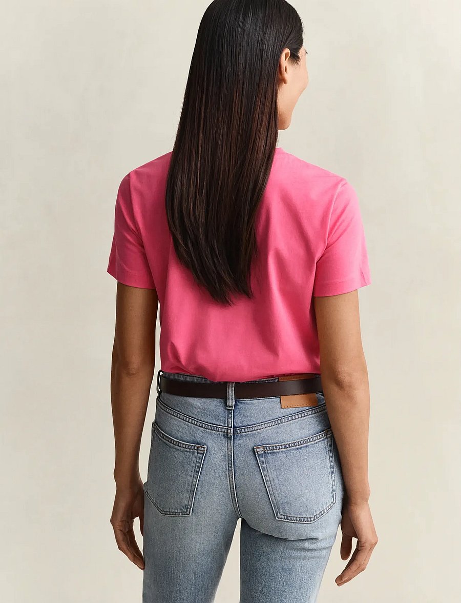 Gant - REG SHIELD SS T-SHIRT - t-särgid - bright fuschia - 2