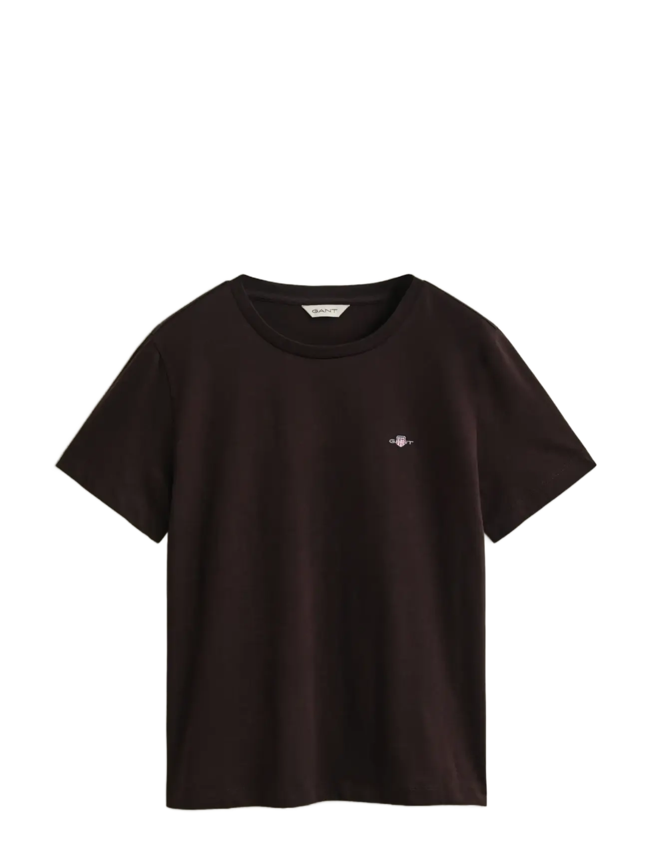 Gant REG SHIELD SS T-SHIRT - T-shirts - DEEP BROWN / brown