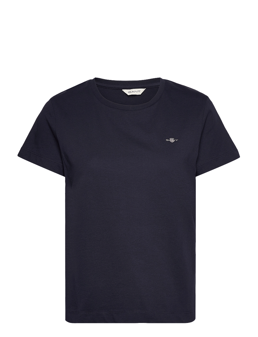 Gant - REG SHIELD SS T-SHIRT - t-särgid - evening blue - 1