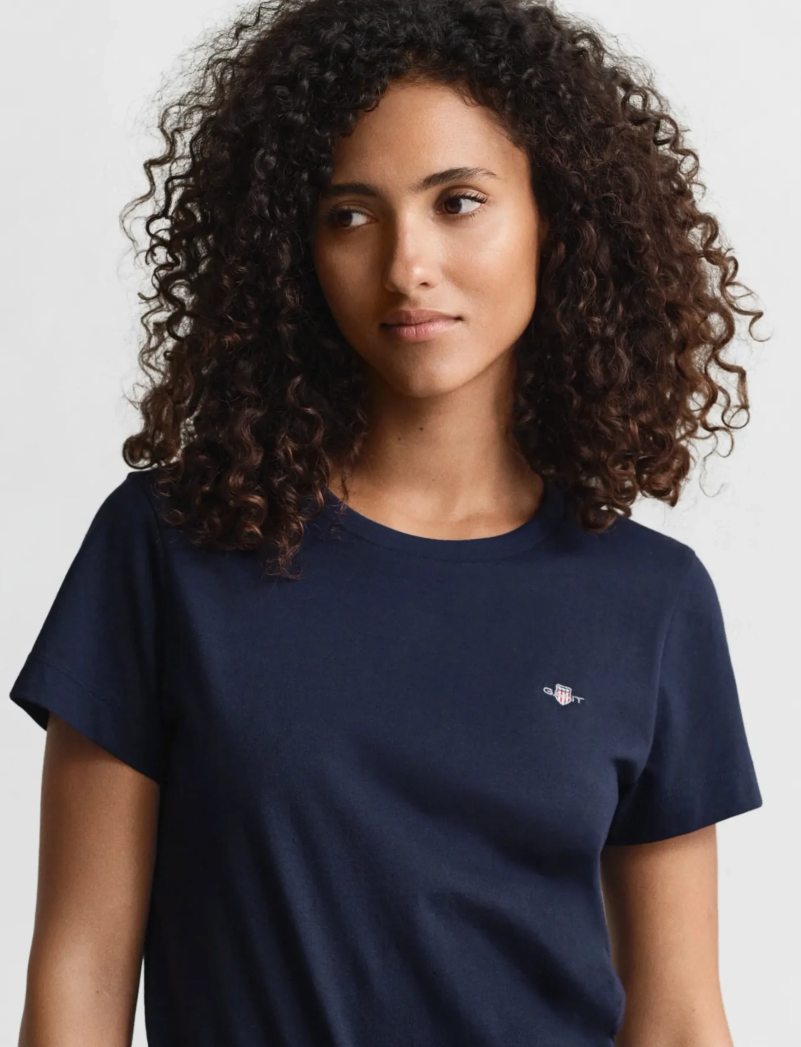 Gant - REG SHIELD SS T-SHIRT - t-särgid - evening blue - 4