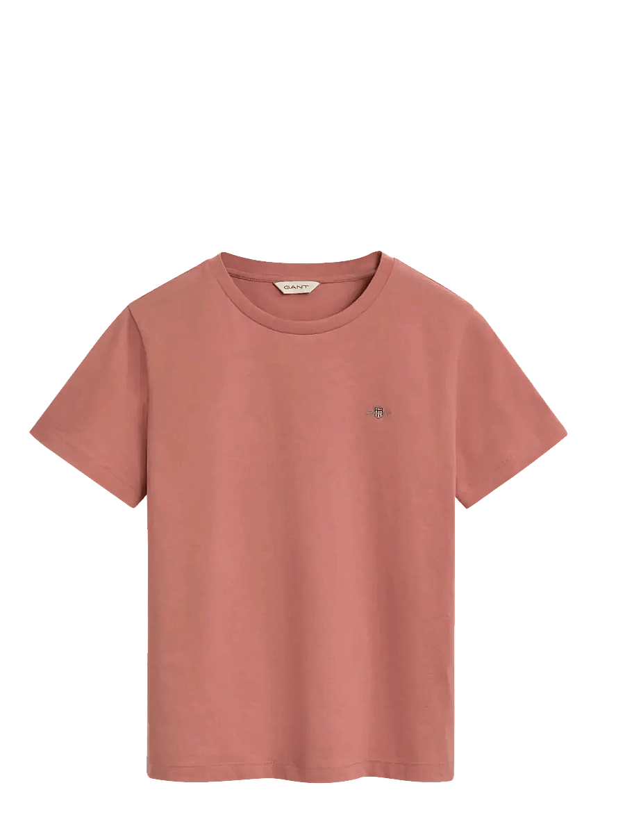 Gant - REG SHIELD SS T-SHIRT - t-shirts - faded brick - 1