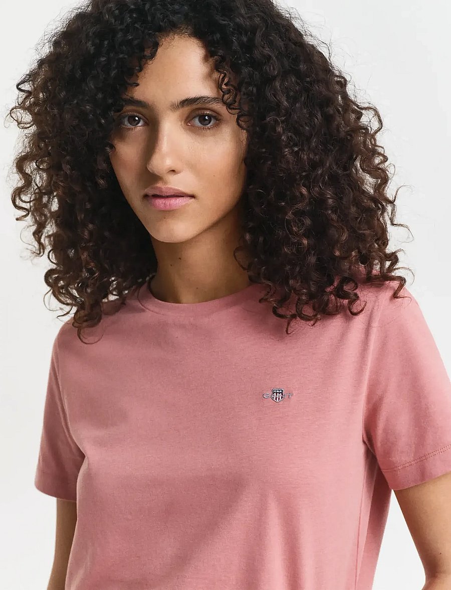 Gant - REG SHIELD SS T-SHIRT - t-shirts - faded brick - 3