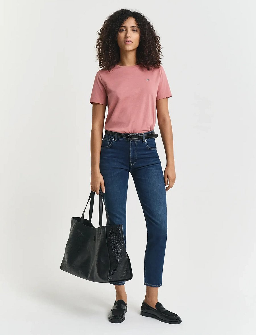 Gant - REG SHIELD SS T-SHIRT - t-shirts - faded brick - 4