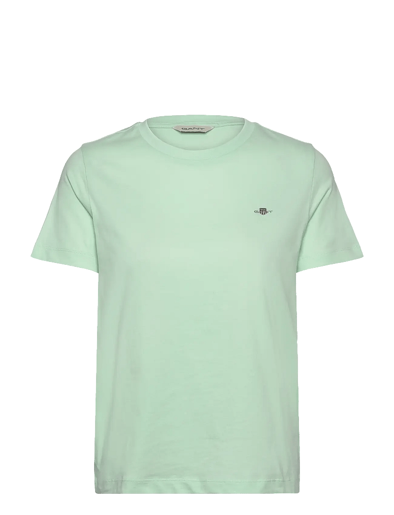 GANT - REG SHIELD SS T-SHIRT - marškinėliai - faded mint - 1