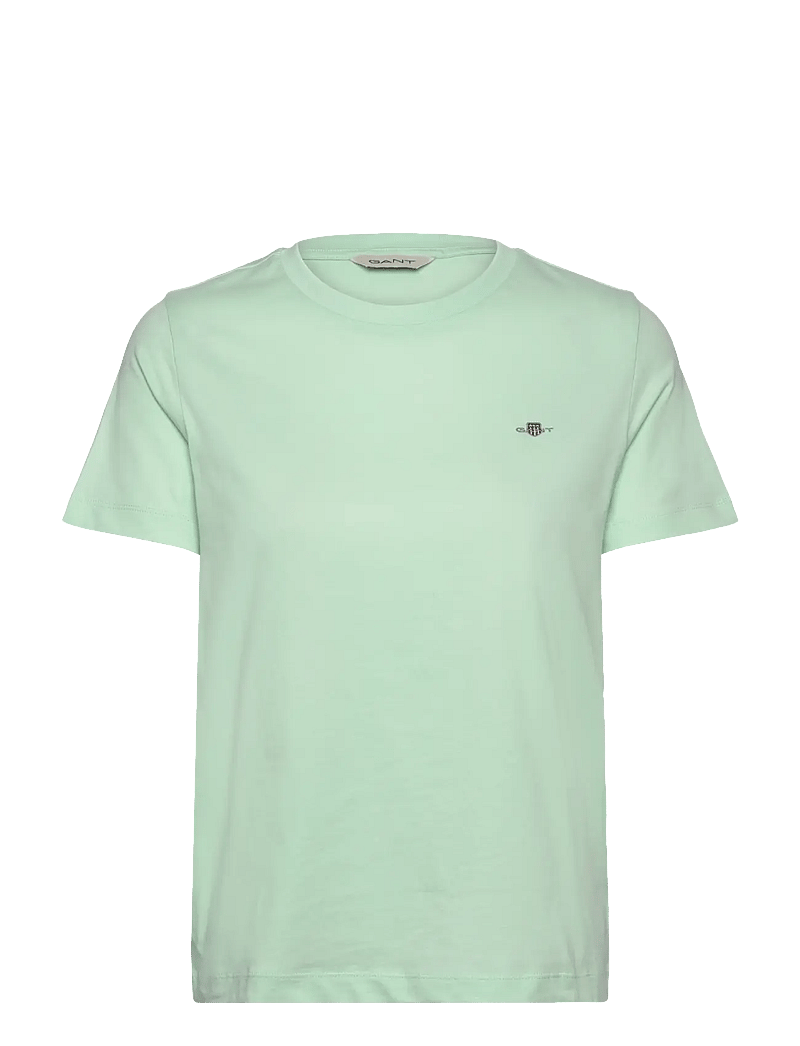GANT - REG SHIELD SS T-SHIRT - t-shirts - faded mint - 1