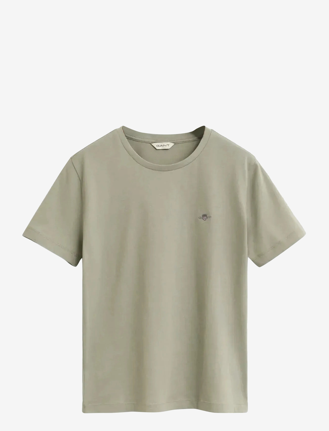 GANT - REG SHIELD SS T-SHIRT - t-shirts - faded sage - 1
