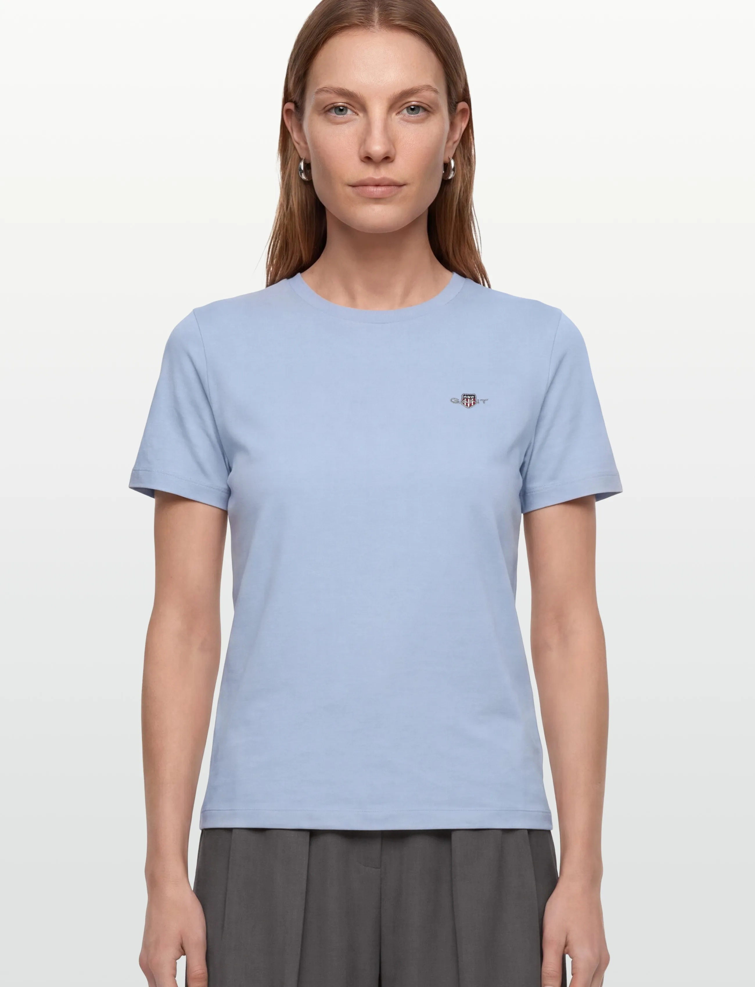 Gant - REG SHIELD SS T-SHIRT - t-shirts - fresh blue - 3