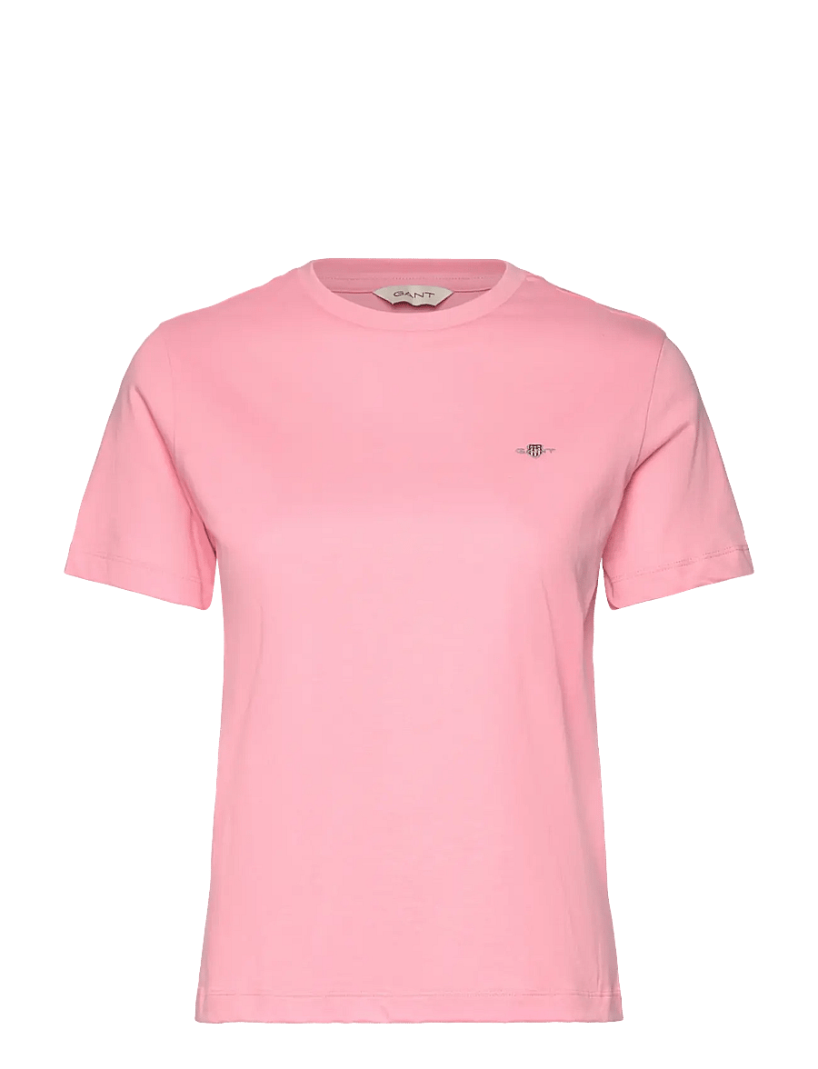 Gant - REG SHIELD SS T-SHIRT - t-shirts - geranium pink - 0